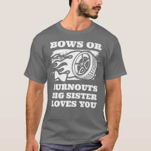 Camiseta Burnouts Or Bows Gender Reveal Party