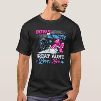 Camiseta Burnouts or Bows Gender Reveal Party Announcement