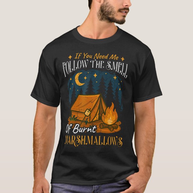 Camiseta Burnt Marshmallows Camper Camping Lover Adventure  (Anverso)