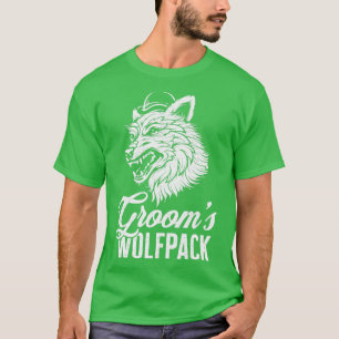 Camiseta Buroms Wolfpack Groomsmen Squad BachelParty Fun