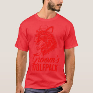 Camiseta Buroms Wolfpack Groomsmen Squad BachelParty Fun