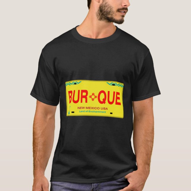 Camiseta BURQUE de la placa de matrícula clásica de Nuevo M (Anverso)