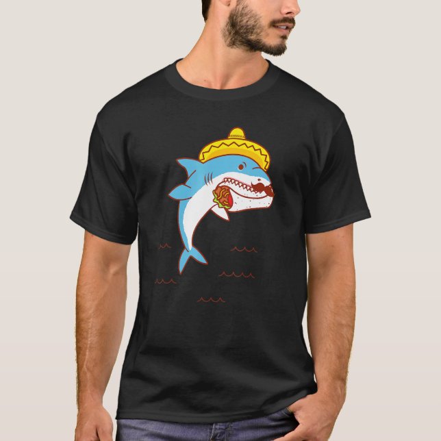 Camiseta Burrito de comer tiburón mexicano (Anverso)