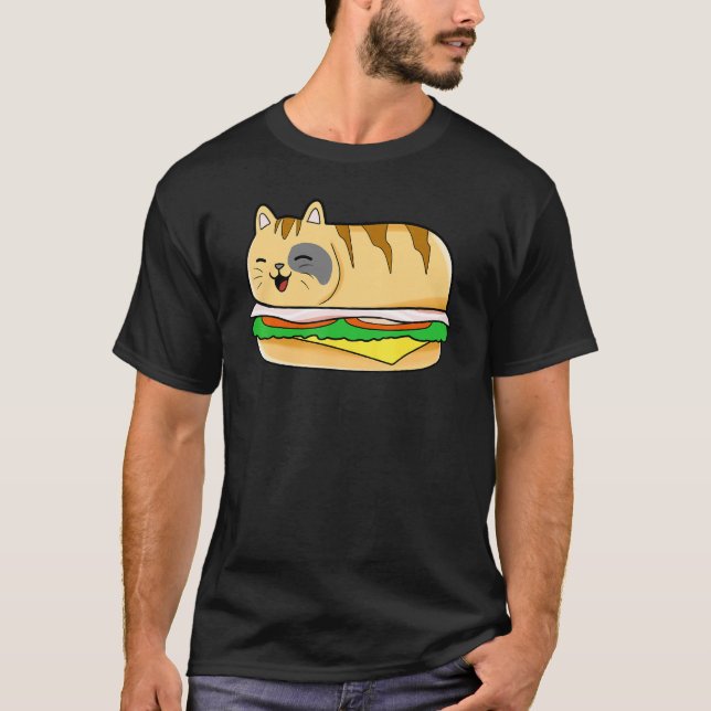 Camiseta Burrito de gato con purrito de comida mexicana (Anverso)