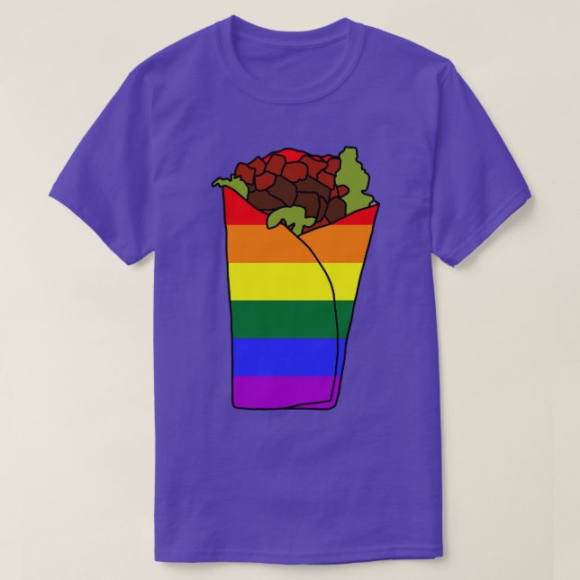 Camiseta Burrito del orgullo LGBTQ (Diseño del anverso)