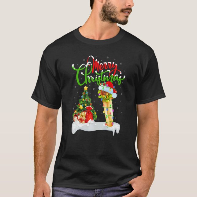 Camiseta Burrito Food  Xmas Decorations Santa Burrito Chris (Anverso)