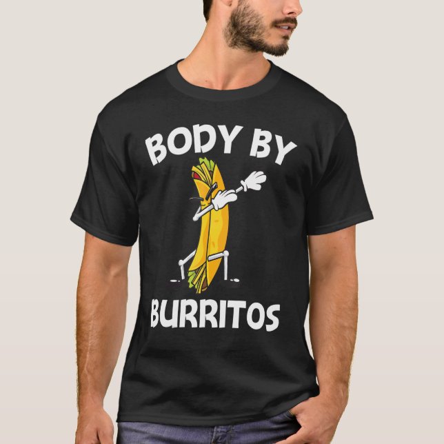 Camiseta Burrito Para Hombres Burritos Taco Salsa Mexicana (Anverso)