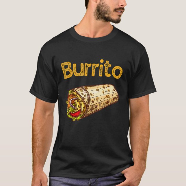 Camiseta Burrito Taco Taquito Familia Mexicana de Alimentos (Anverso)