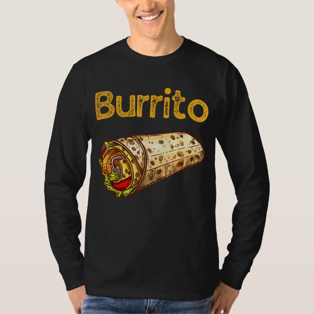 Camiseta Burrito Taco Taquito Familia Mexicana de Alimentos (Anverso)
