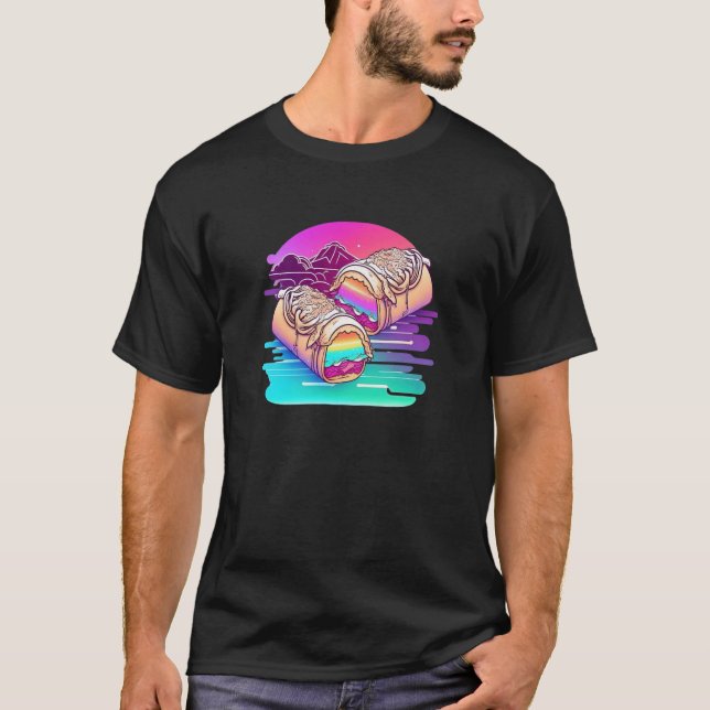 Camiseta Burritos con una apariencia futurista para un giro (Anverso)