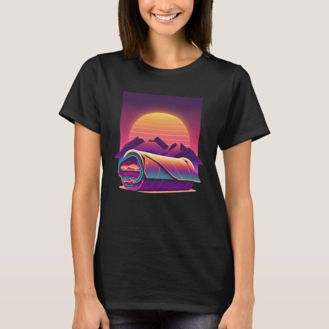 Camiseta Burritos Synthwave 80s Retrowave Aesthetic  1 (Anverso)
