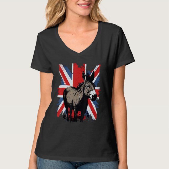 Camiseta Burro británico al burro de Gran Bretaña (Anverso)