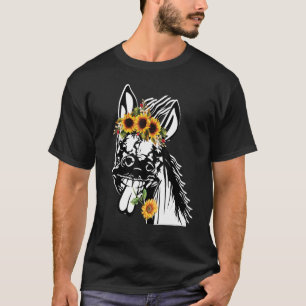 Camiseta Burro Con Cabeza Bandana Granja De Girasol Animal