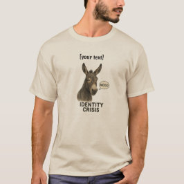 Camiseta Burro confuso de texto personalizado