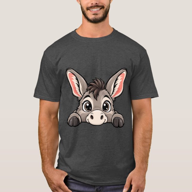 Camiseta Burro Cute Peekaboo (Anverso)