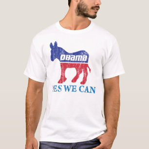 Camiseta Burro de Barack Obama Demócrata podemos sí