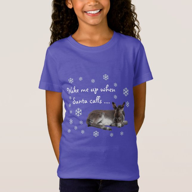 Camiseta Burro de Navidades con copas de nieve (Anverso)