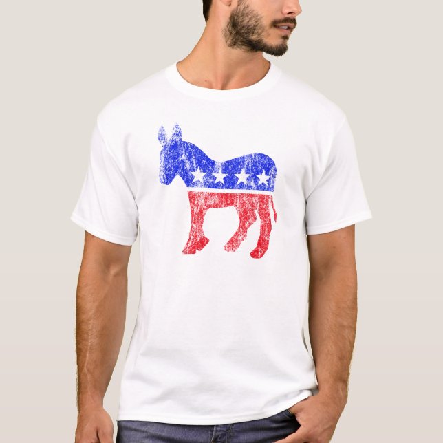 Camiseta Burro del fiesta Democratic (Anverso)