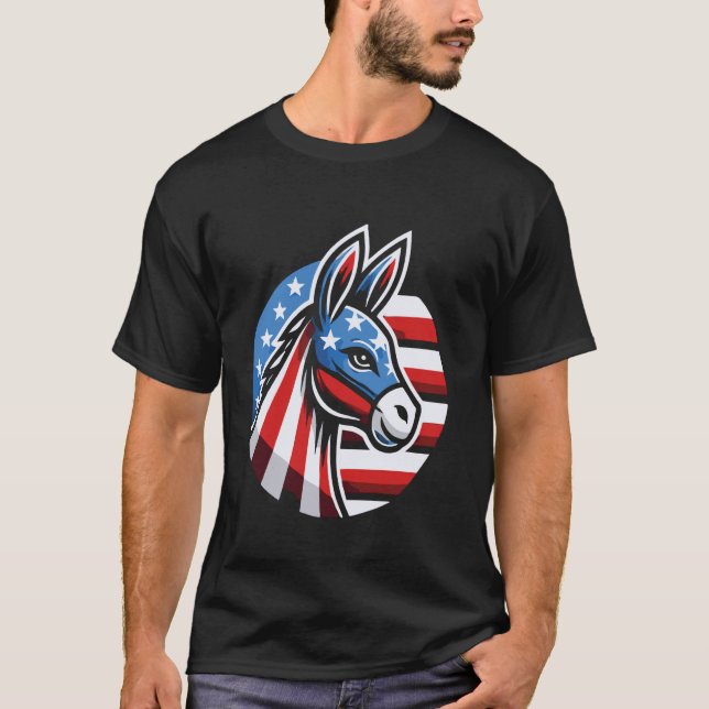 Camiseta Burro Democrático Patriótico (Anverso)