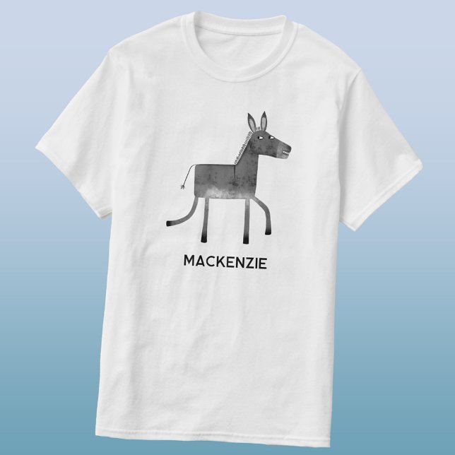 Camiseta Burro divertido personalizado (Fun personalized custom name donkey t-shirt)