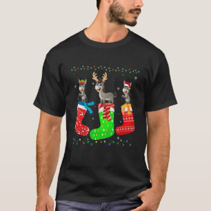 Camiseta Burro en Navidad calcetines de Navidad curioso dul