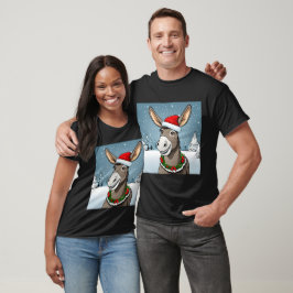 Camiseta Burro feliz navidad