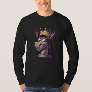 Camiseta Burro gracioso con corona para una gran risita
