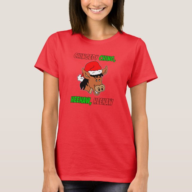 Camiseta Burro italiano del navidad (Anverso)