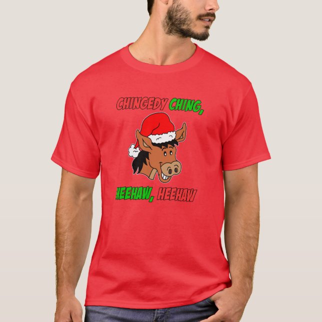 Camiseta Burro italiano del navidad (Anverso)