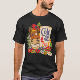Camiseta Burro Vintage de Cerveza Colt 45 - Con Licencia Au