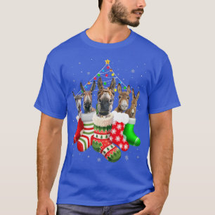 Camiseta Burros En Calcetines Navidades Encenden Pajama Por