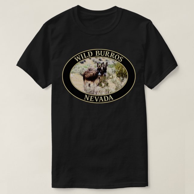 Camiseta Burros salvajes de Donkeys de Nevada 1 (Diseño del anverso)