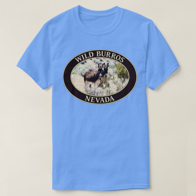 Camiseta Burros salvajes de Donkeys de Nevada 2 (Diseño del anverso)
