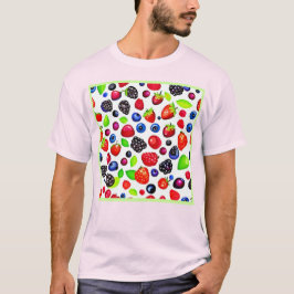 Camiseta Burst de Berry: Patrón de Fruity