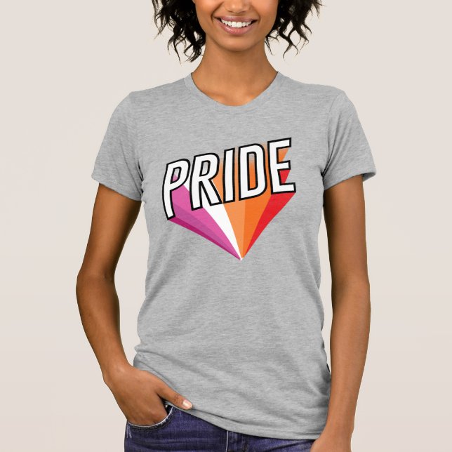 Camiseta Burst del Orgullo Lesbiano (Anverso)