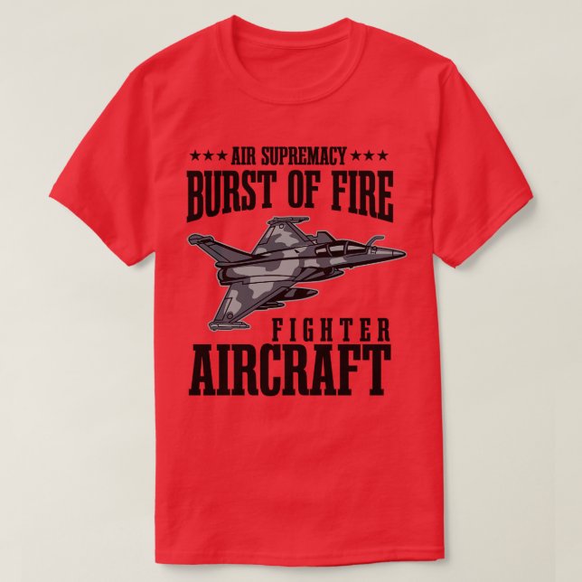 CAMISETA BURST OF FIRE JET FIGHTER (Diseño del anverso)
