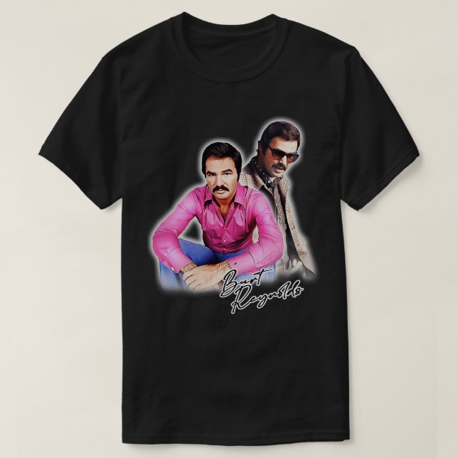 Camiseta Burt Reynolds estilo retro 70 (Diseño del anverso)