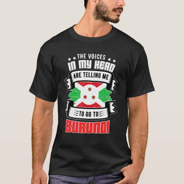 Camiseta Burundi En Mi Cabeza (Anverso)