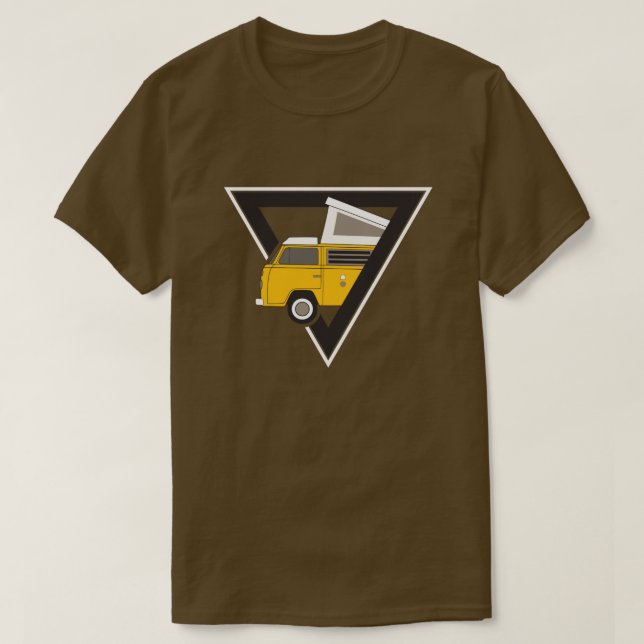 Camiseta bus amarillo clásico triangular (Diseño del anverso)