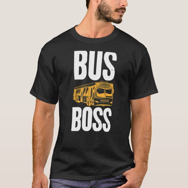Camiseta Bus Boss School Bus Driver Aparato gráfico de impr (Anverso)