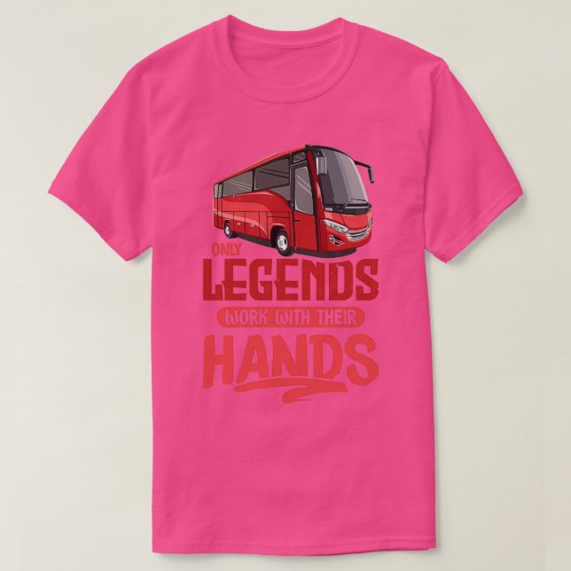 Camiseta bus de conductor de autobús de conducción de idea  (Diseño del anverso)