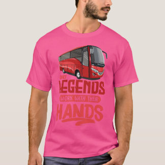 Camiseta bus de conductor de autobús de conducción de idea 