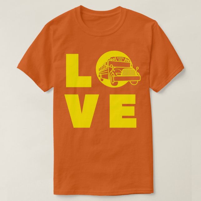 Camiseta Bus de escuela de amor (Diseño del anverso)