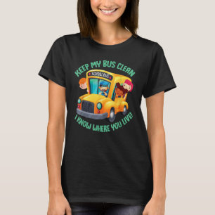 Camiseta Bus de la escuela de conductores de la escuela Mon