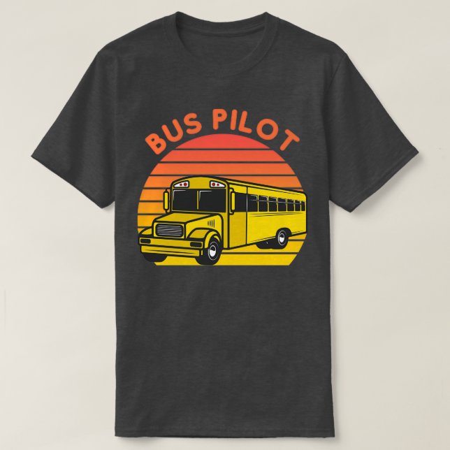 Camiseta Bus Driver Gift School Bus Drive Pilot Retro Vin (Diseño del anverso)