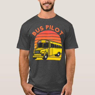 Camiseta Bus Driver Gift School Bus Drive Pilot Retro Vin