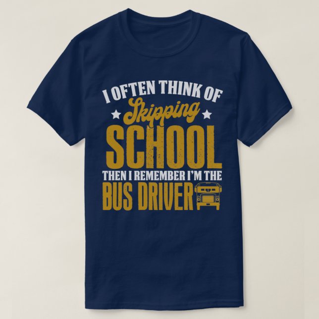 Camiseta Bus Driver Schoolbus (Diseño del anverso)