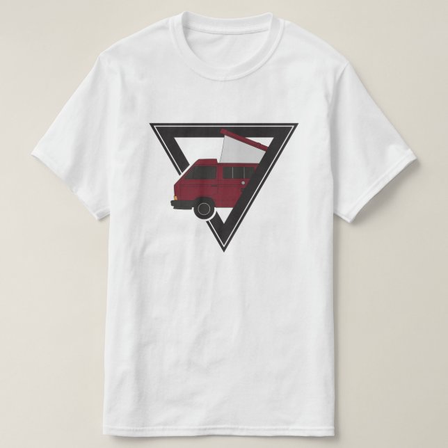 Camiseta bus maroon triangular (Diseño del anverso)