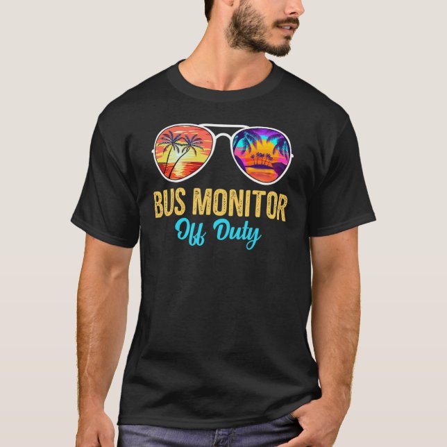 Camiseta Bus Monitor Off Duty Sungafas Palm Tree Last Day (Anverso)