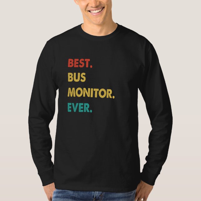 Camiseta Bus Monitor Retro Best Bus Monitor Ever (Anverso)